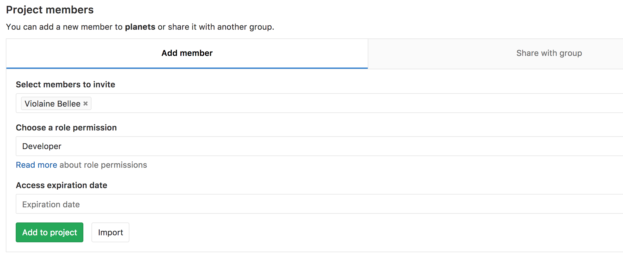 Adding Collaborators on GitLab